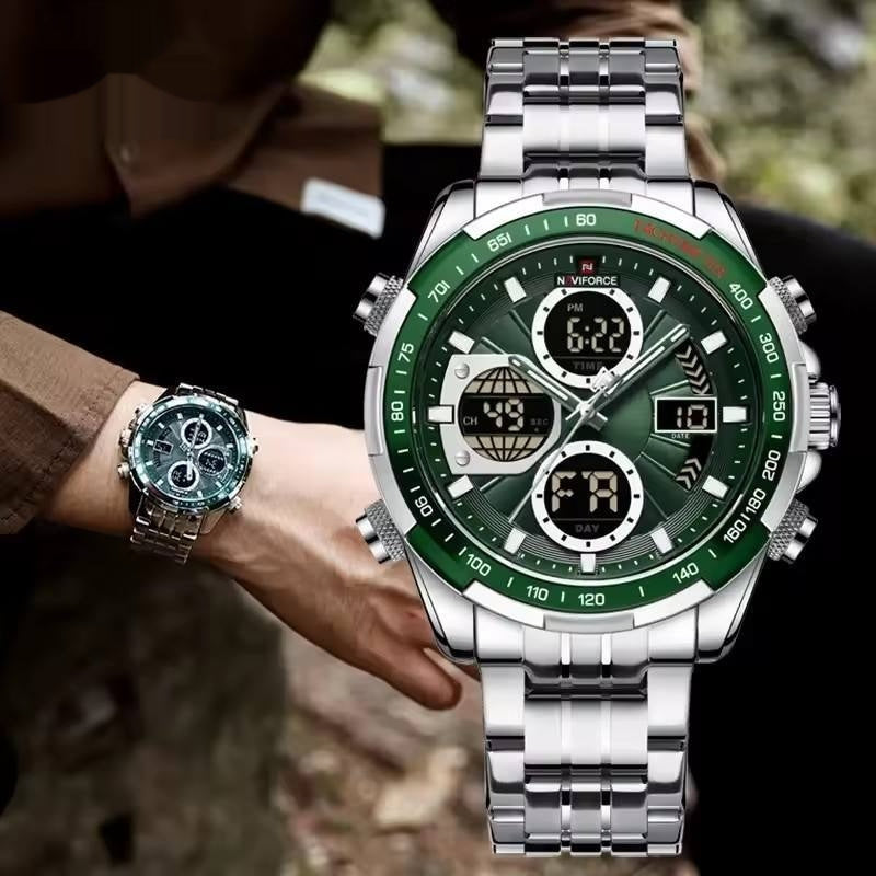 Men's Stainless Steel Strap Multi-function Watch